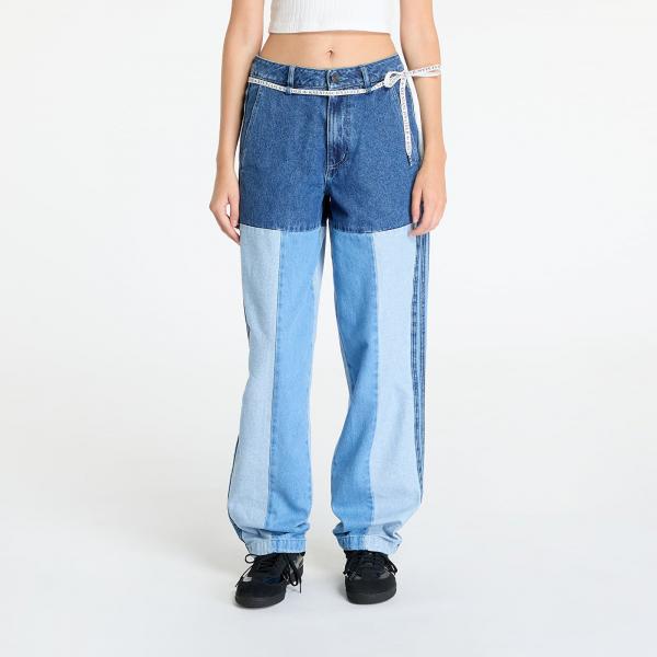 Džíny adidas x KSENIASCHNAIDER Patchwork Straight Leg Jeans Indigo Denim / Medium Blue Denim / Light Denim 24