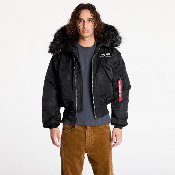 Bunda Alpha Industries 45P Hooded Black/ Black XXL