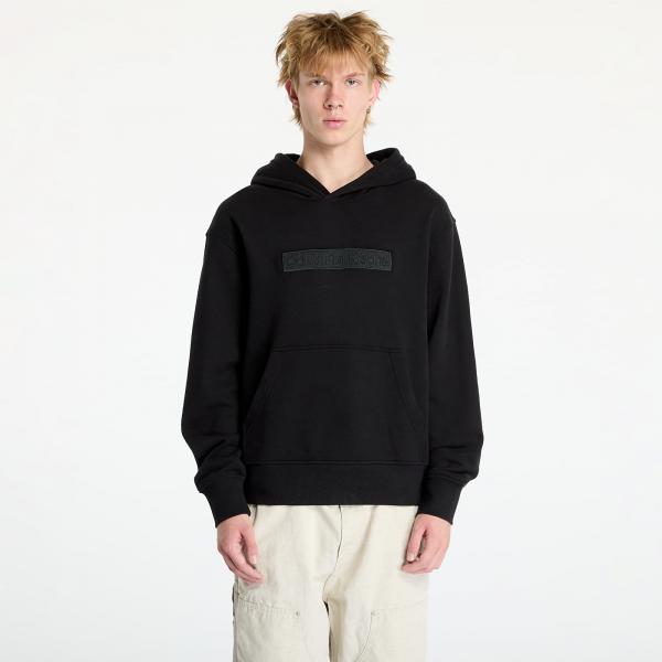Mikina Calvin Klein Jeans Embroidered Box Hoodie Black XL