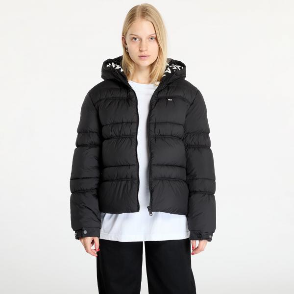 Bunda Tommy Jeans Quilt Rouch Tape Jacket Black M