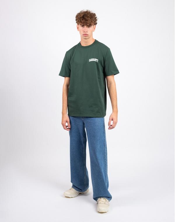 Tričko Carhartt WIP S/S University Script T-Shirt Sycamore Tree / White