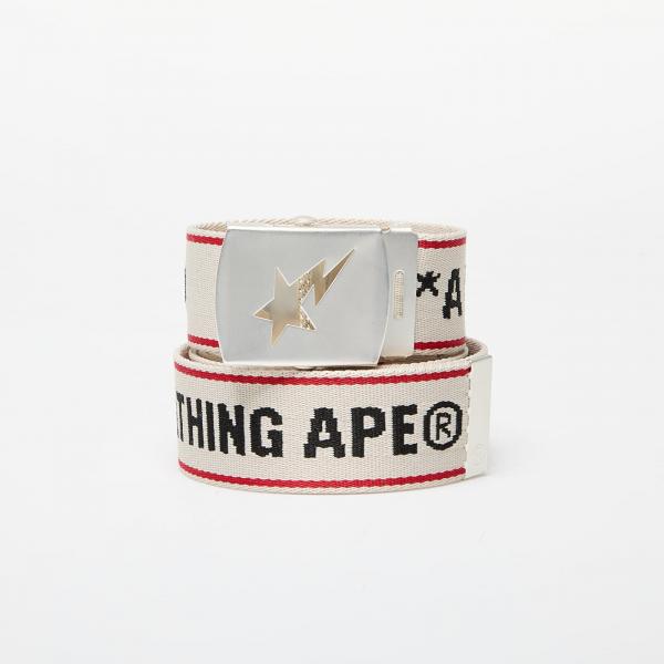 Pásek A BATHING APE A Bathing Ape Denim Belt M Ivory Universal