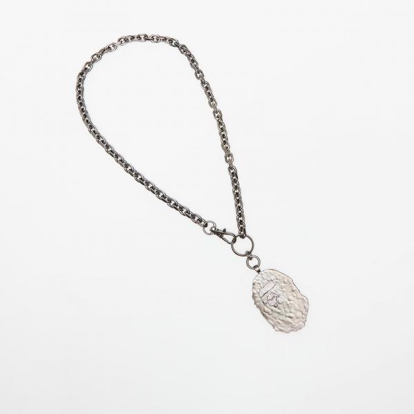 A BATHING APE Ape Head Chain Necklace M Black Universal