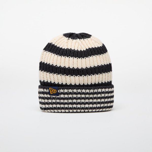Čepice New Era Knit Medium Stripe Beanie Navy/ Light Cream Universal
