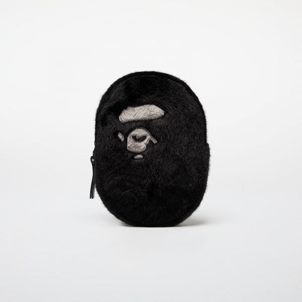 Taška A BATHING APE Ape Head Faux Fur Mini Shoulder Bag M Black Universal