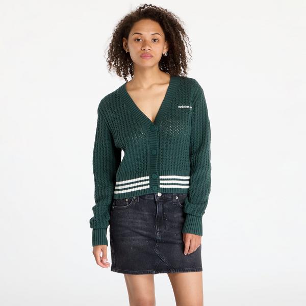 Svetr adidas Knit Cardigan Mineral Green L