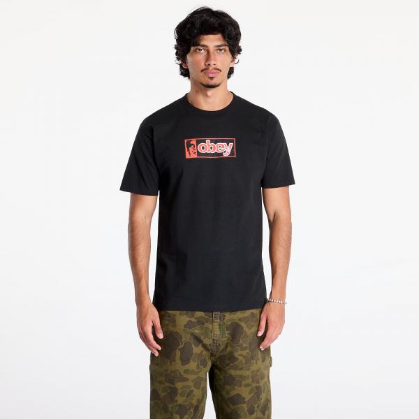 Tričko OBEY Obey Half Icon T-Shirt Black S