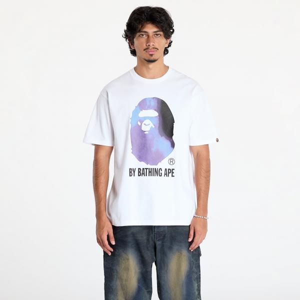 Tričko A BATHING APE Tie Dye By Bathing Ape Tee White/ Black XXL