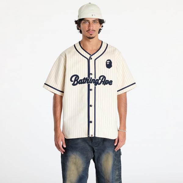 Košile A BATHING APE A Bathing Ape Baseball Shirt Ivory L