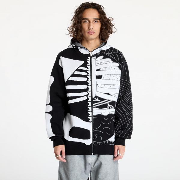 Mikina RIPNDIP Skelly Nerm Knit Hoodie Black/ White M