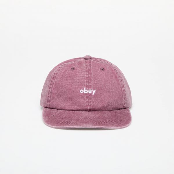 Kšiltovka OBEY Pigment Lowercase 6 Panel Cap Pigment Vino Universal