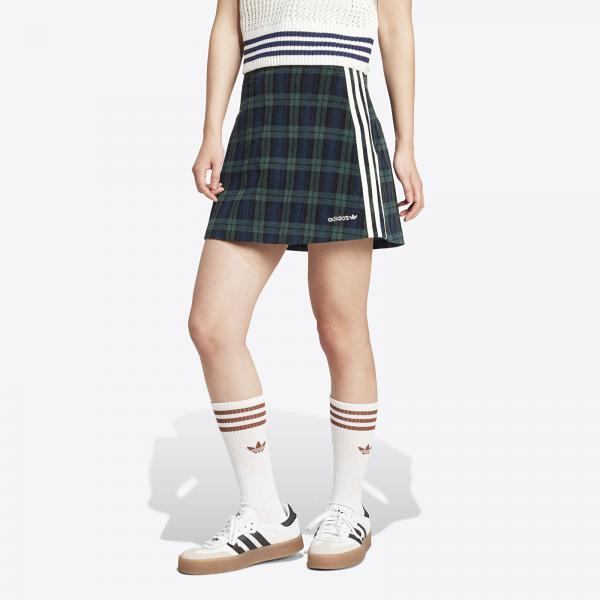 Sukně adidas Tartan Skirt Night Indigo/ Black/ Shagrn L