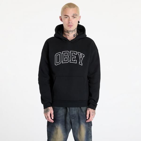Mikina OBEY Collegiate Extra Heavy Hoodie II Black M