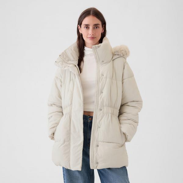 Bunda GAP Puffer Midi Coat Regular Grey S