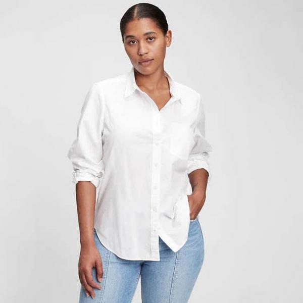 Košile GAP Perfect Shirt Optic White L