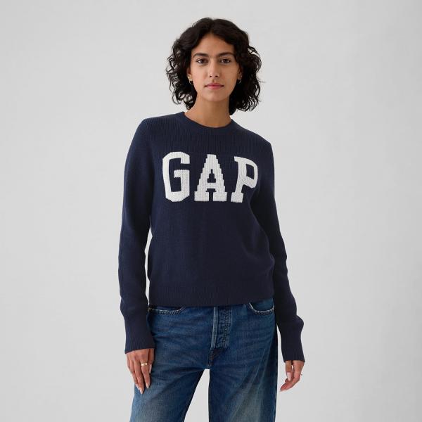 Svetr GAP Logo Sweater Navy Uniform M