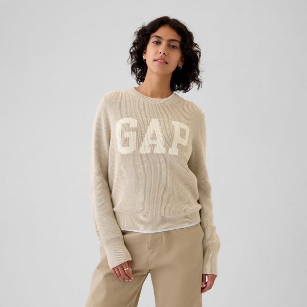 Svetr GAP Logo Sweater Cobblestone M