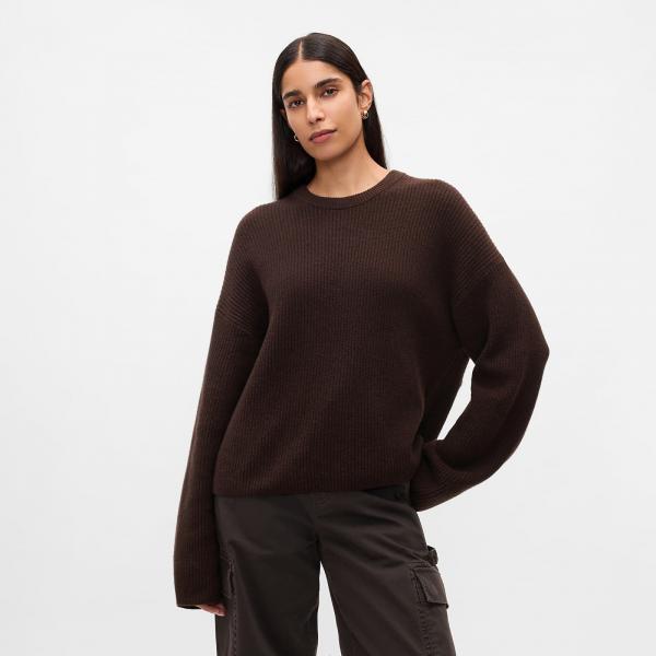 Svetr GAP Cashsoft Crew Pullover Terra Brown M