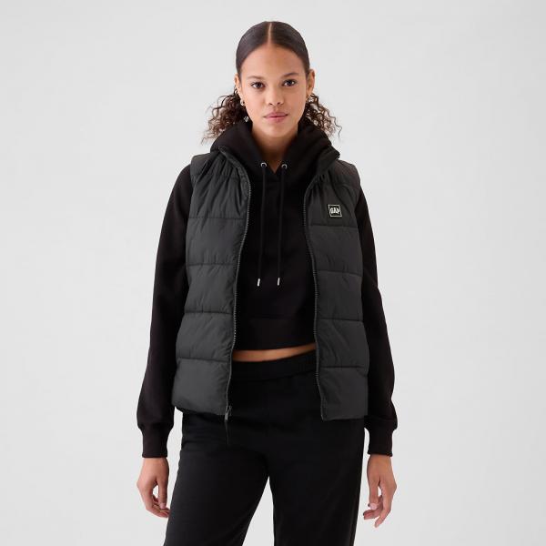Vesta GAP Logo Puffer Vest Black XS