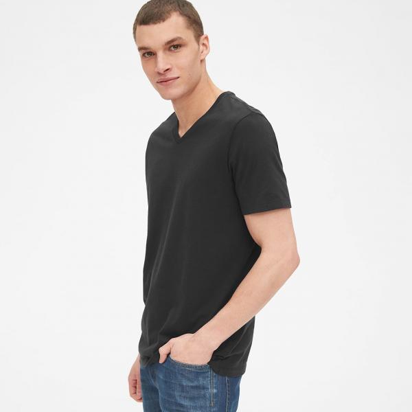 Tričko GAP Classic Vneck Tee True Black XXL