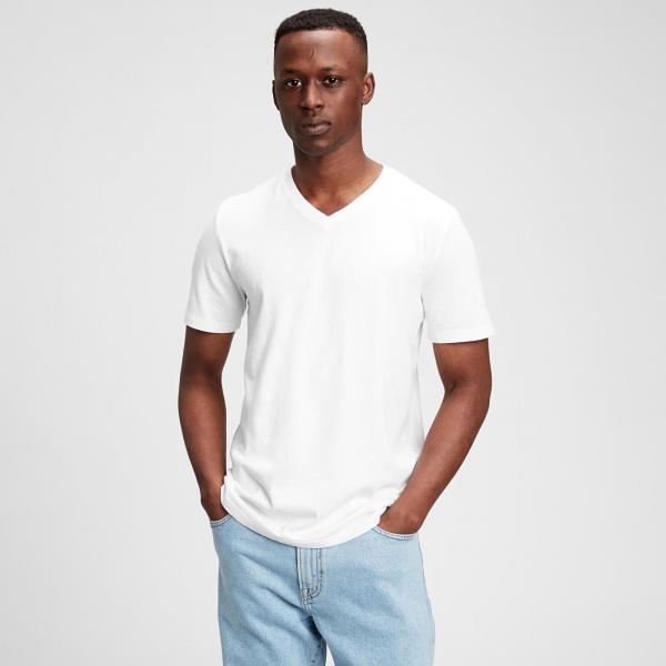 Tričko GAP Classic Vneck Tee Optic White S