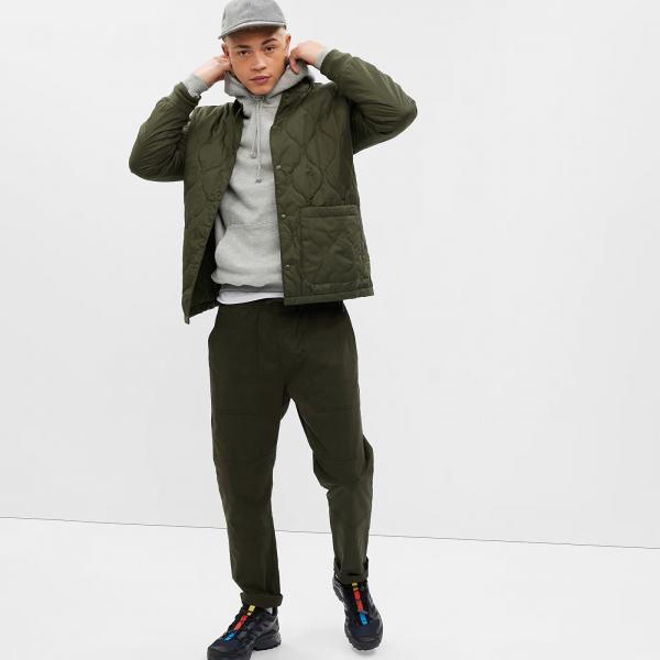 Bunda GAP Quilted Bomber Jacket Deep Depths S