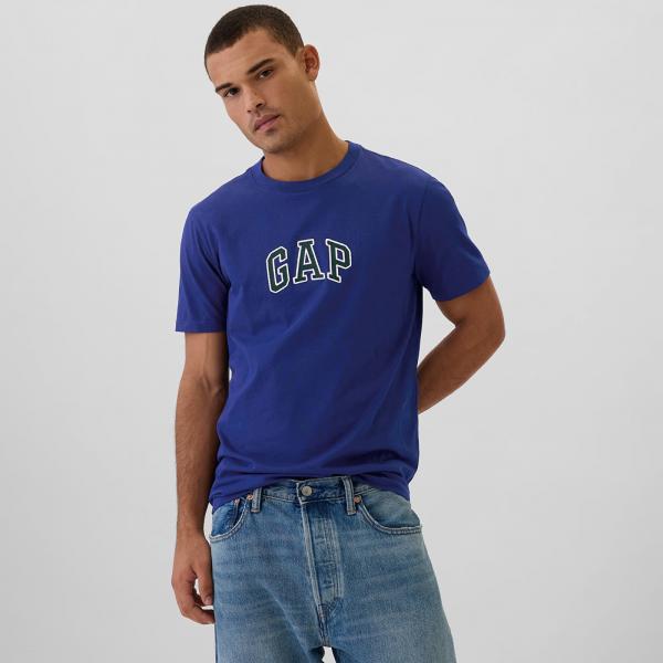Tričko GAP Logo New Arch Tee Bellwether Blue M