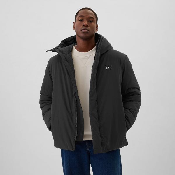 Bunda GAP Hooded Logo Parka True Black M