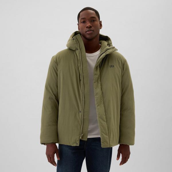 Bunda GAP Hooded Logo Parka Olive Night L