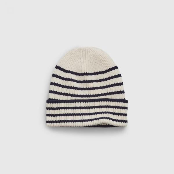 GAP Logo Beanie New Off White Stripe Universal