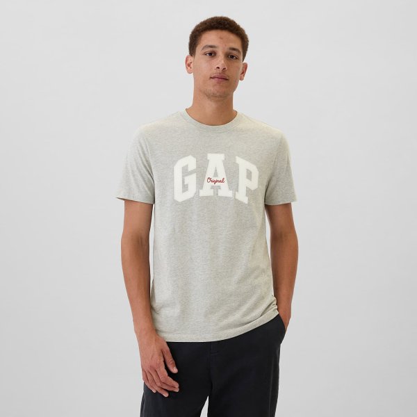 Tričko GAP Logo Tee Heather Grey S