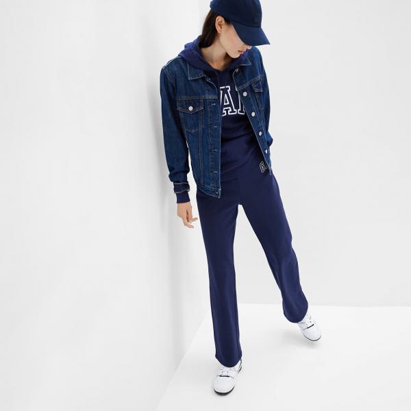 Tepláky GAP Logo Boot Jogger Navy Uniform L