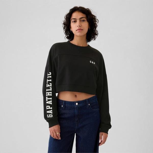 Mikina GAP Crop Sweatshirt True Black M
