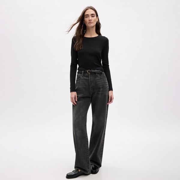 Tričko GAP Modal Crew Black S