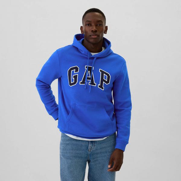 Mikina GAP Logo Pullover Hoodie Radiant Blue M