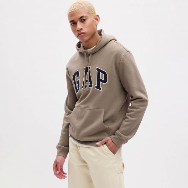Mikina GAP Logo Pullover Hoodie Trigger Brown M