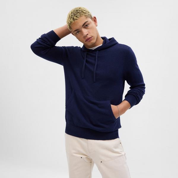 Svetr GAP Cashsoft Hoodie Navy Uniform S