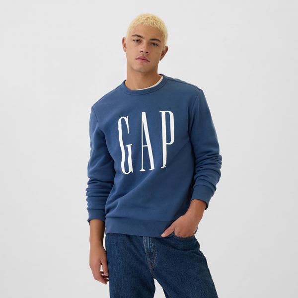Mikina GAP Fleece Sweatshirt Blue Shade XL