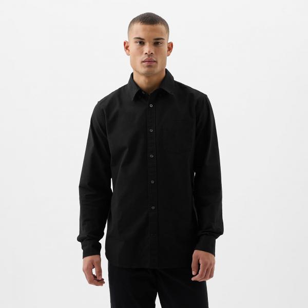 Košile GAP Stardard Oxford Shirt True Black M