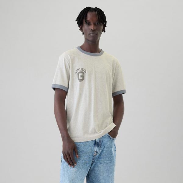 Tričko GAP Logo Tee Oatmeal Heather S