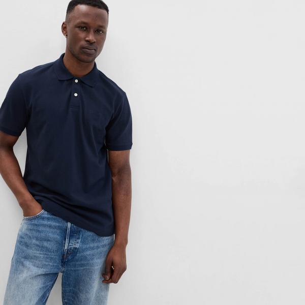 Tričko GAP Logo Polo Tapestry Navy M