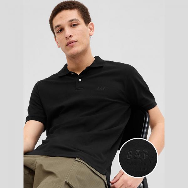 Tričko GAP Logo Polo Black M