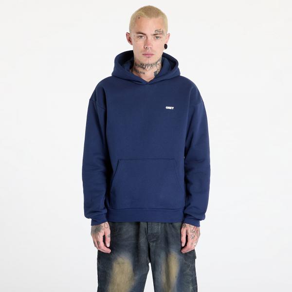 Mikina OBEY Bold Star Extra Heavy Hoodie Academy Navy XL