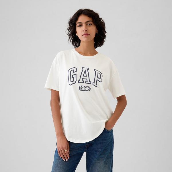 Tričko GAP Shortsleeve Logo Tee New Off White M