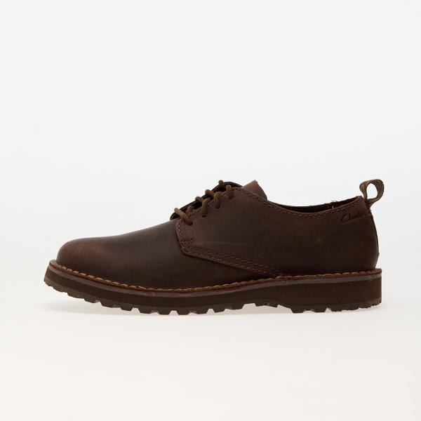 Tenisky Clarks Originals Solsbury Lace Dark Brown Lea EUR 42.5