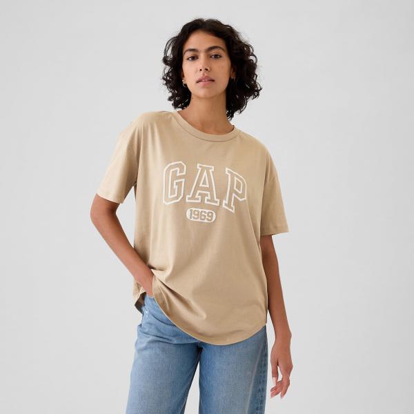 Tričko GAP Shortsleeve Logo Tee Khaki M