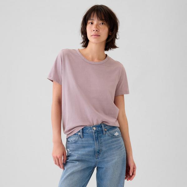 Tričko GAP Shortsleeve Vneck Lavender Mist XS