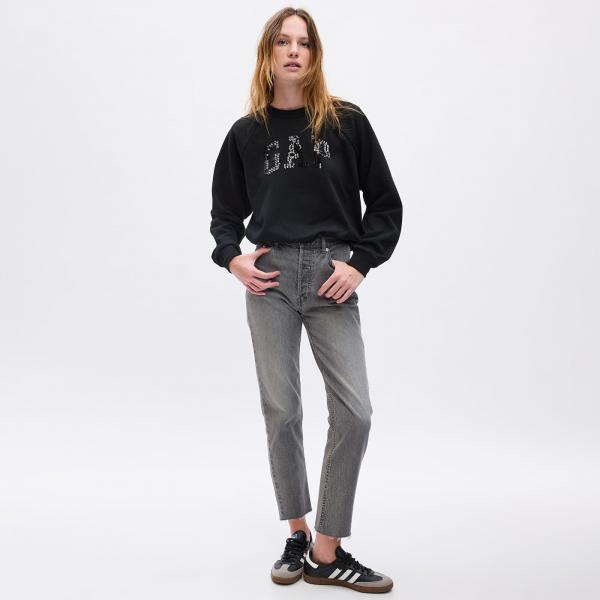 Mikina GAP Logo Sweatshirt True Black XS
