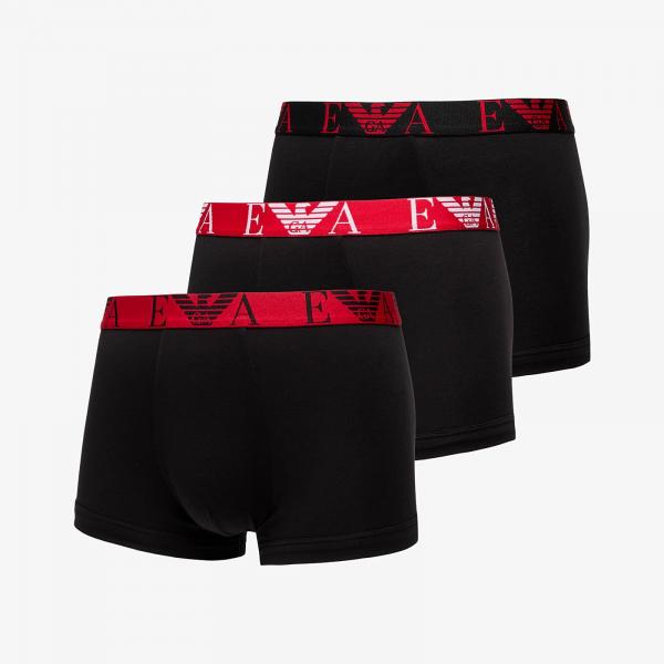 Boxerky EA7 Emporio Armani Men's Knit 3-Pack Tr Nero/ Nero/ Nero M
