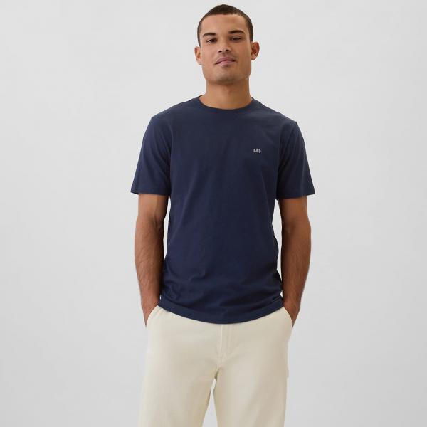 Tričko GAP Micro Logo Crew Tapestry Navy XXL
